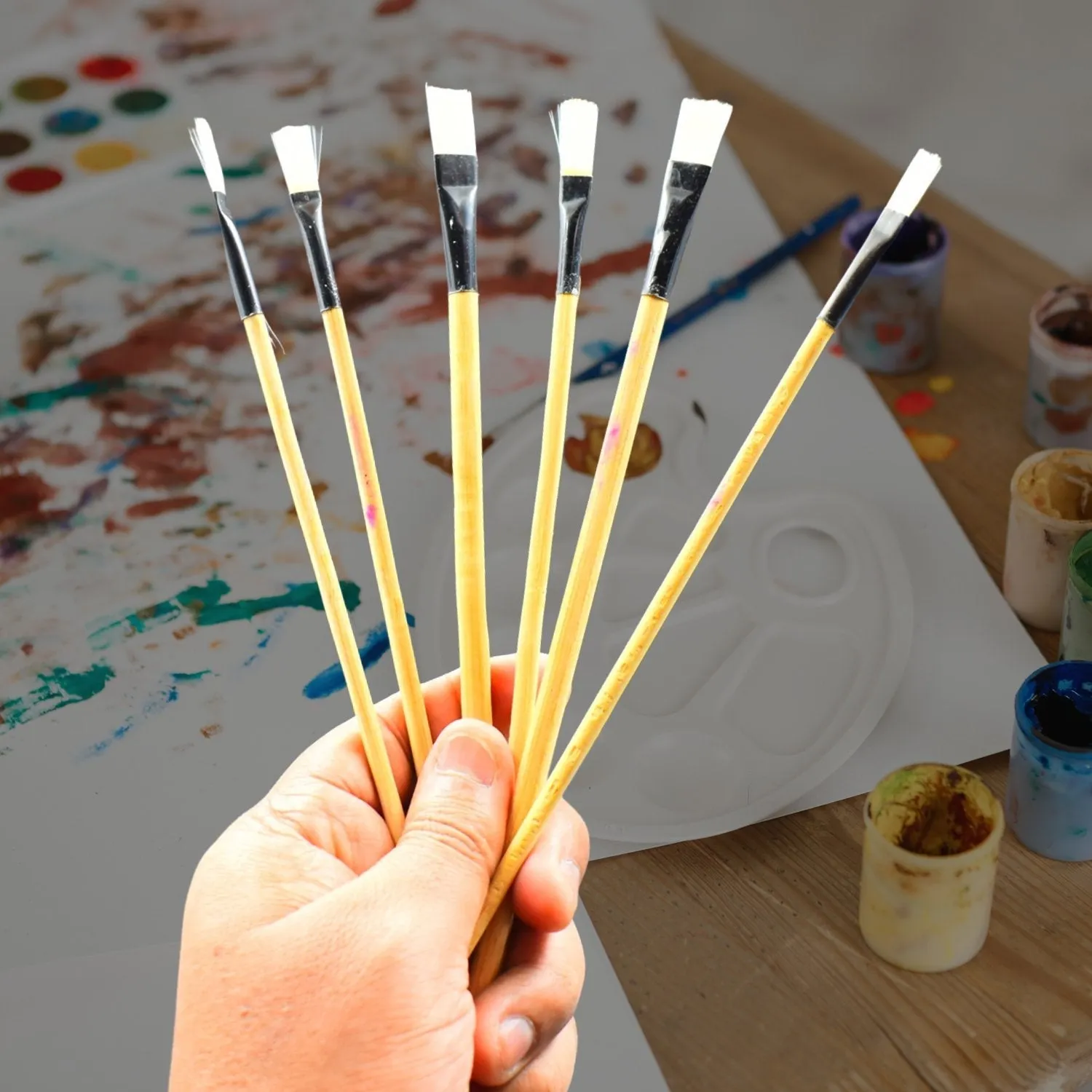 6046 BKL Art Brush Set for Artists (Pack of 6)