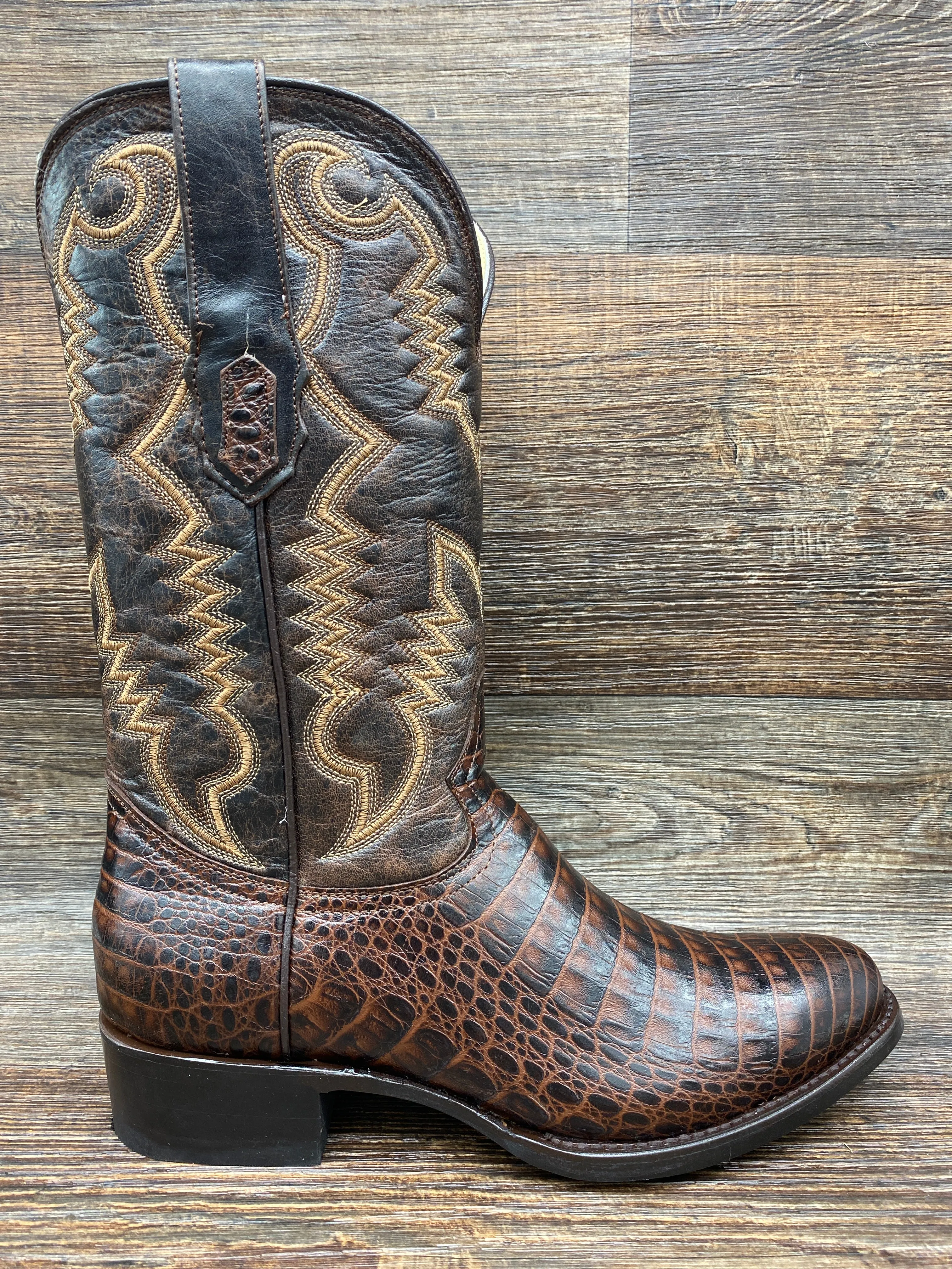 6084r Men's Alligator Print Round Toe Western Boot by Cowtown