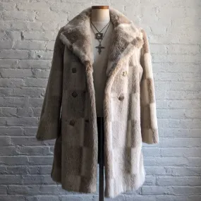 70s Vintage Patchwork Vegan Fur Coat Shaggy Retro Mob Wife Penny Lane Jacket