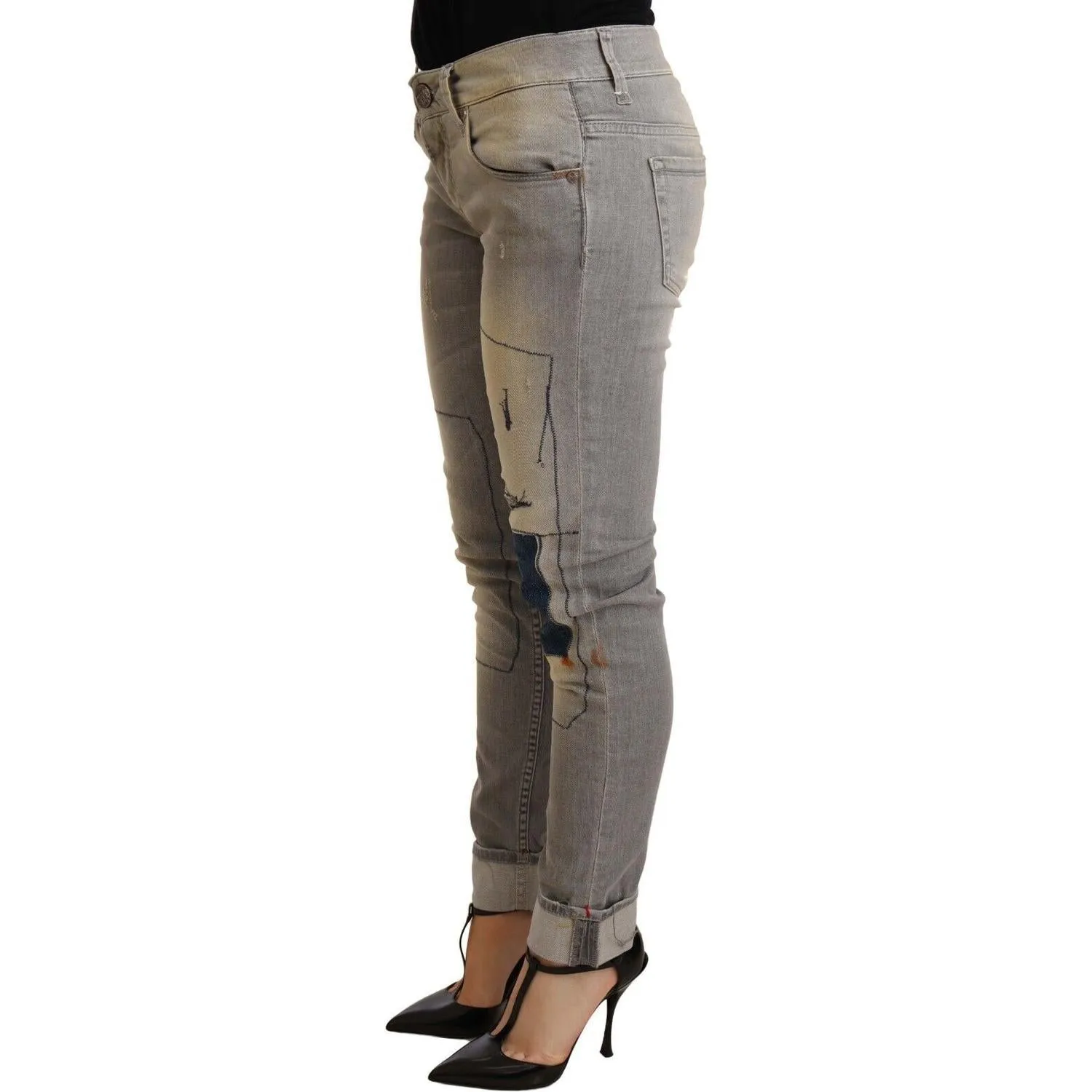 Acht Chic Slim Fit Gray Wash Denim Jeans