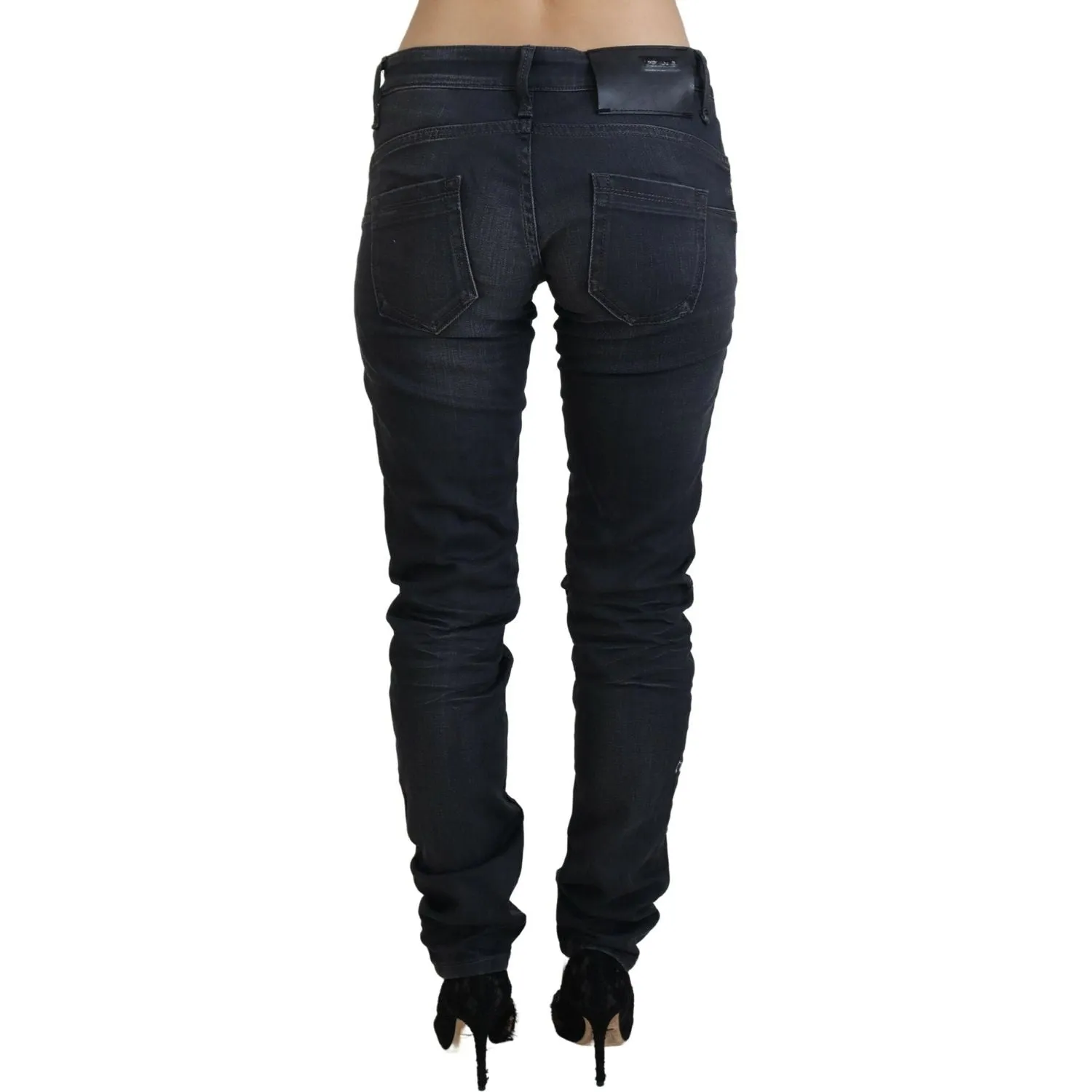 Acht Sleek Black Washed Slim Fit Denim