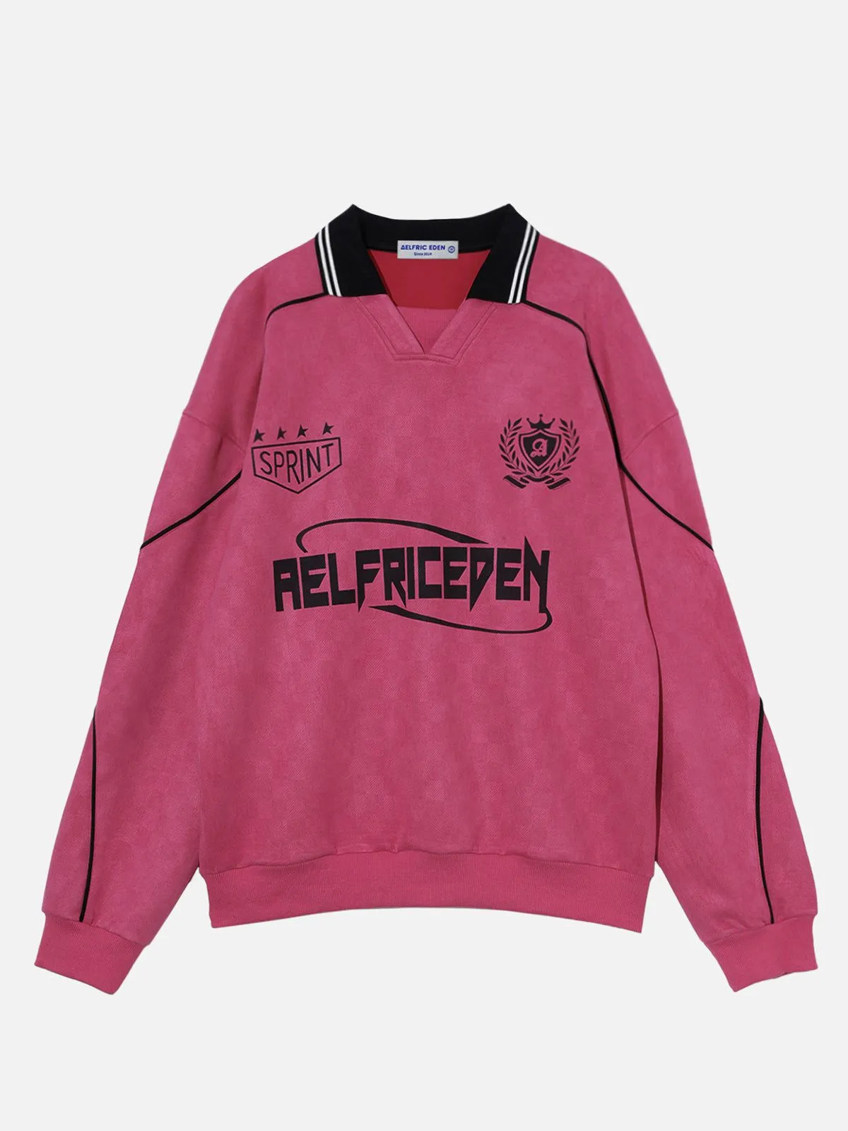 Aelfric Eden Letter Print Polo Sweatshirt