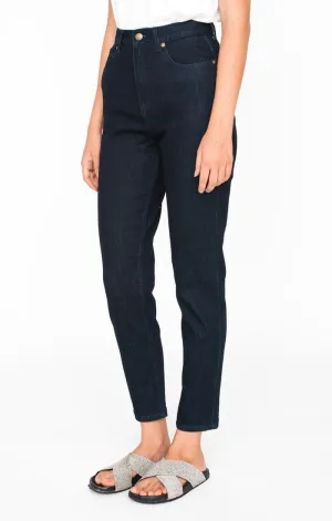 Afends Womens LUCKIES - RAW INDIGO - high waist slim jeans