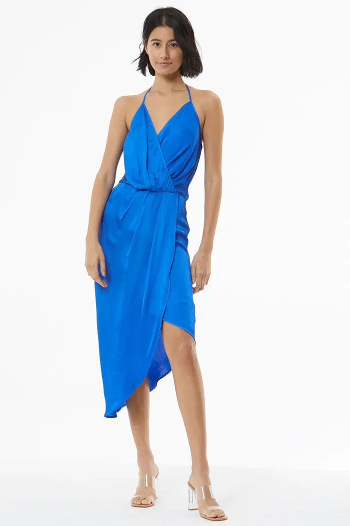 Andrea Draped Slip Dress - Ocean