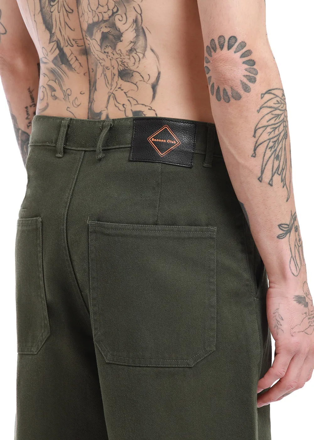 Army Green Drill Denim