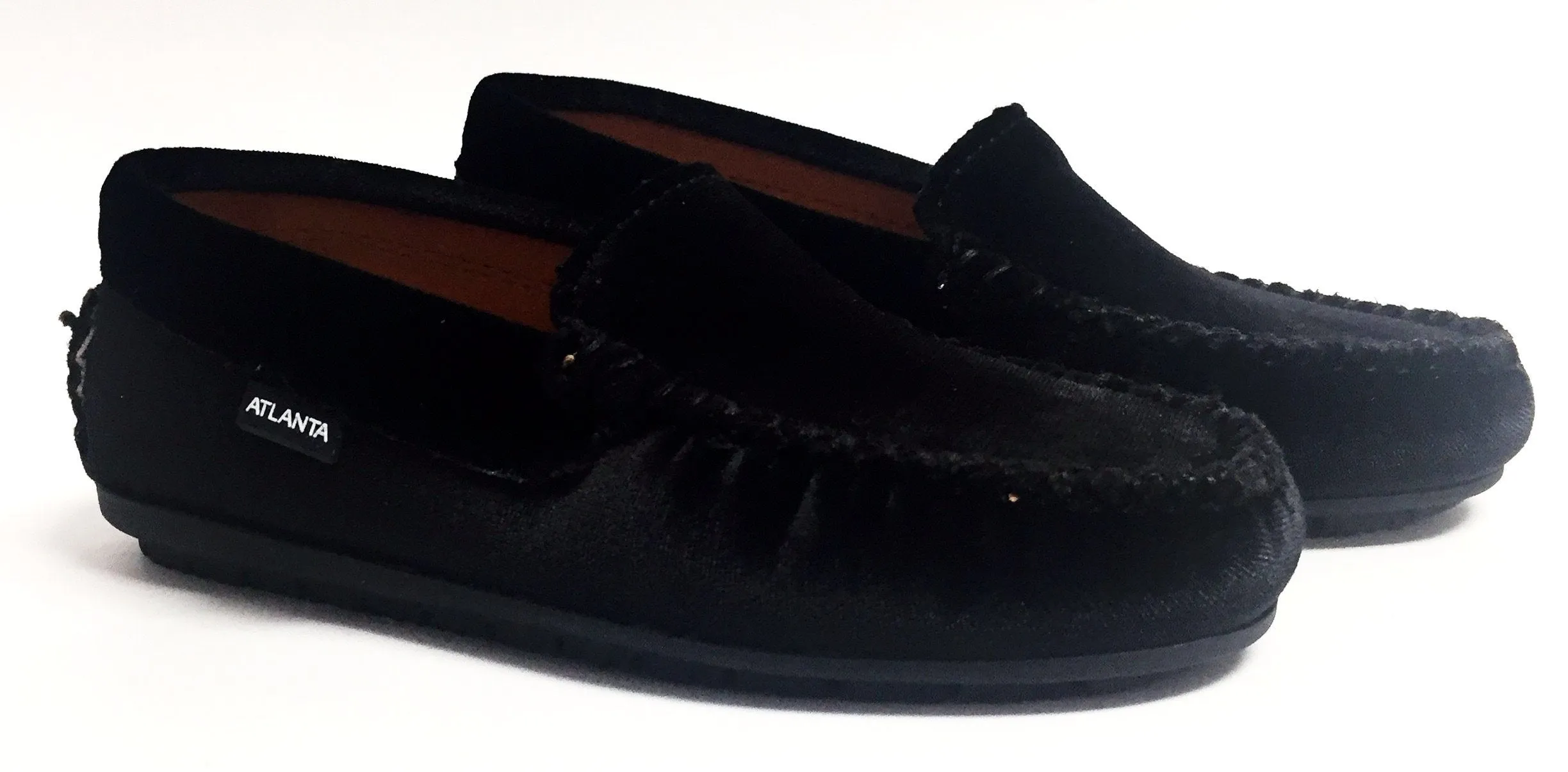 Atlanta Mocassin Black Velvet Loafer