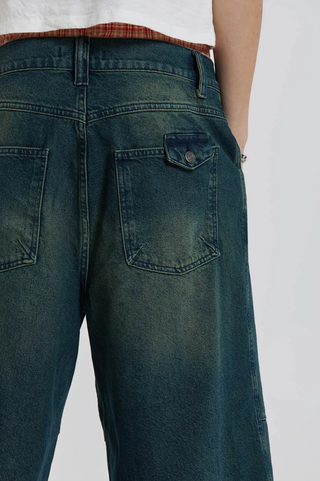 Axle Sandblast Denim Jorts