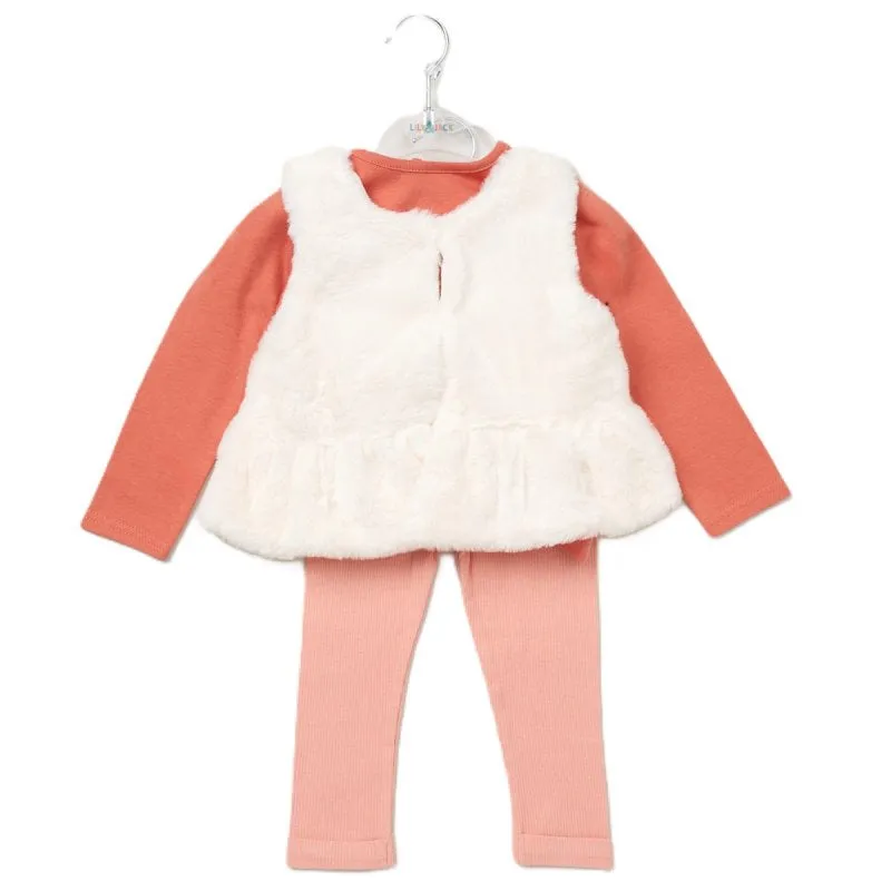 Baby Girls Faux Fur Gilet Outfit