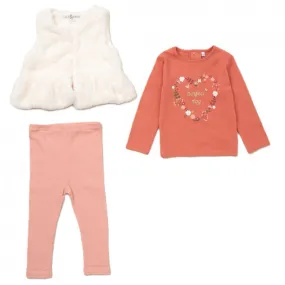 Baby Girls Faux Fur Gilet Outfit