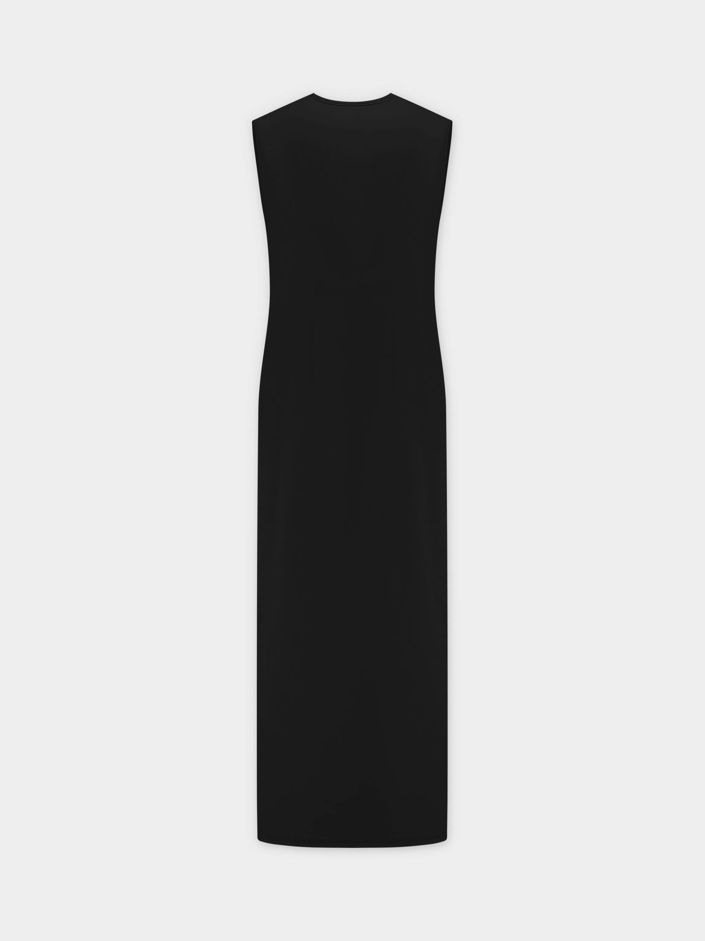 Basic T-Shirt Slip Dress-Black