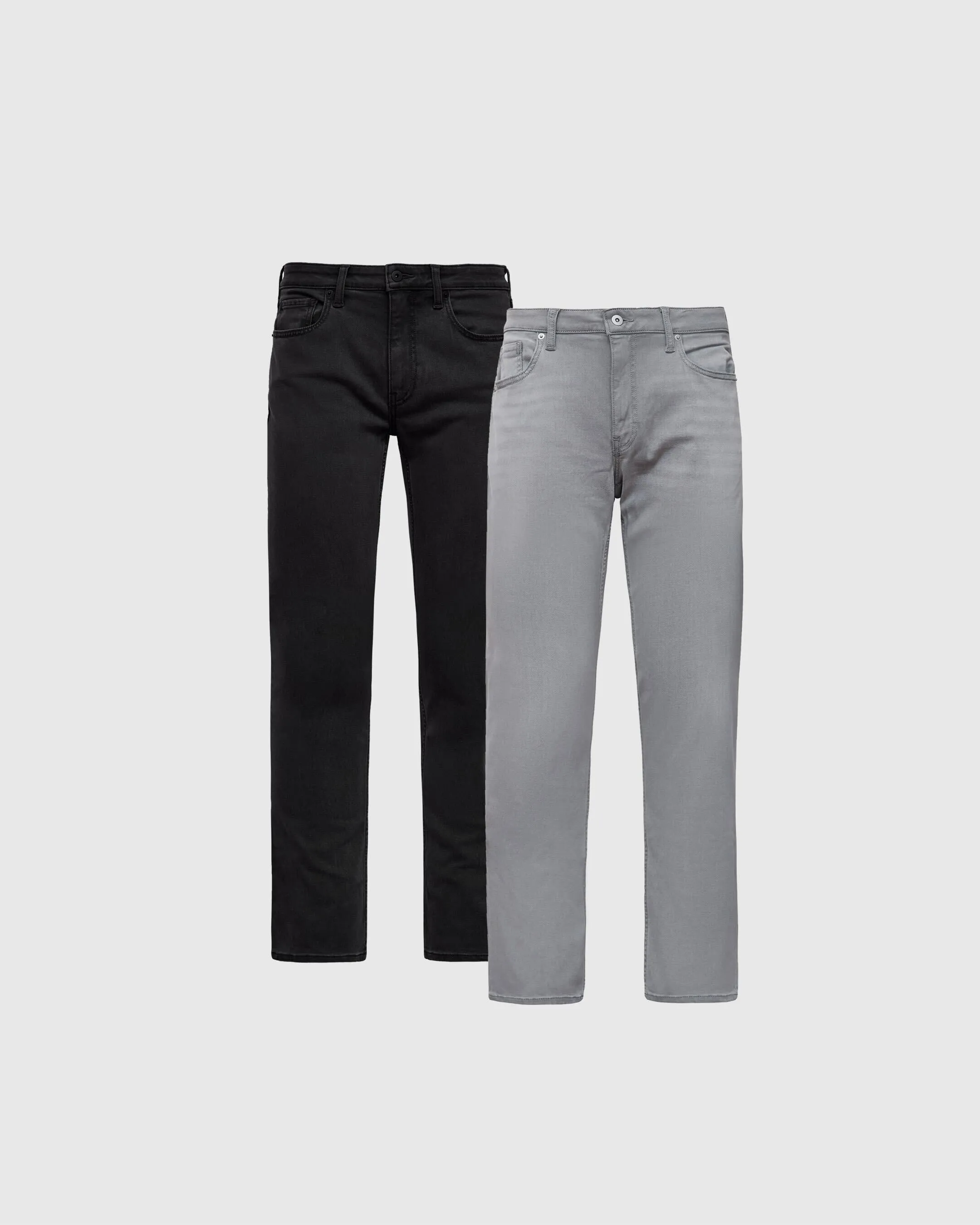 Black & Medium Gray Straight Comfort Jeans 2-Pack