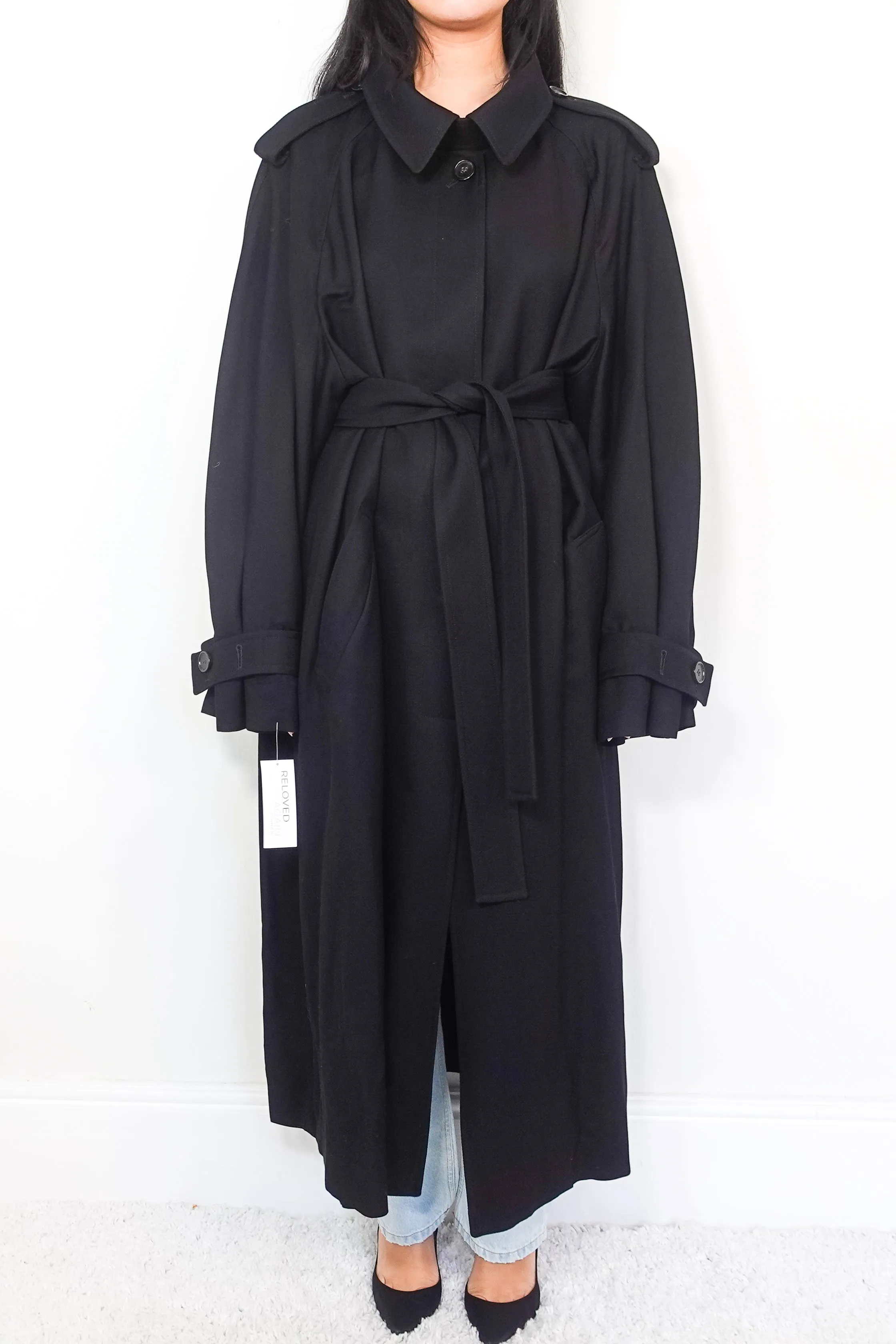 Black belted  trench coat RRP £650