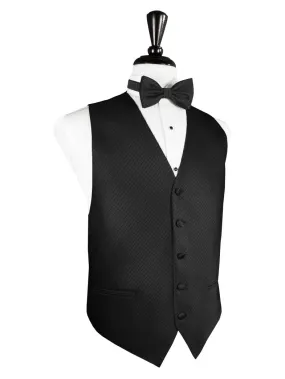 Black Palermo Full Back Tuxedo Vest and Tie Set by Cardi