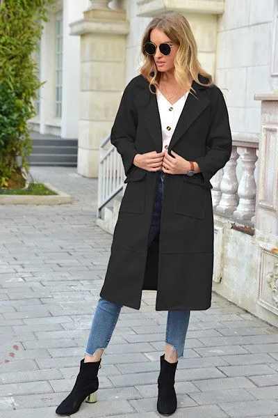 Black Professional Trench Coat