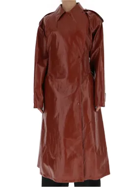 Bottega Veneta Shiny Leather Trench Coat