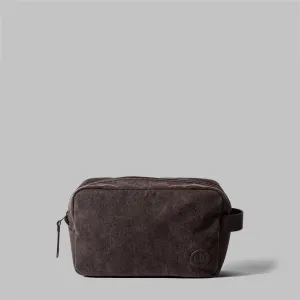 Brindley Brown Waxed Cotton Wash Bag