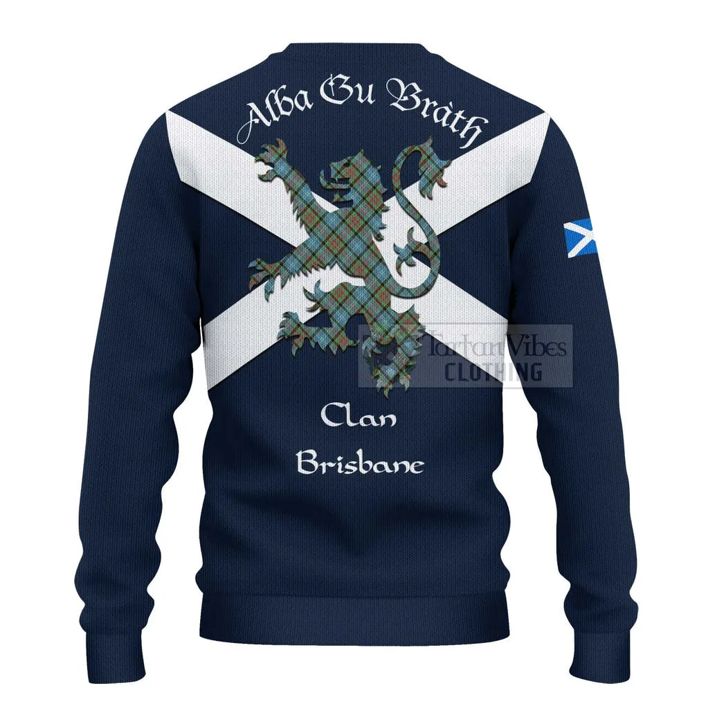 Brisbane Tartan Lion Rampant Ugly Sweater Proudly Display Your Heritage with Alba Gu Brath and Clan Name