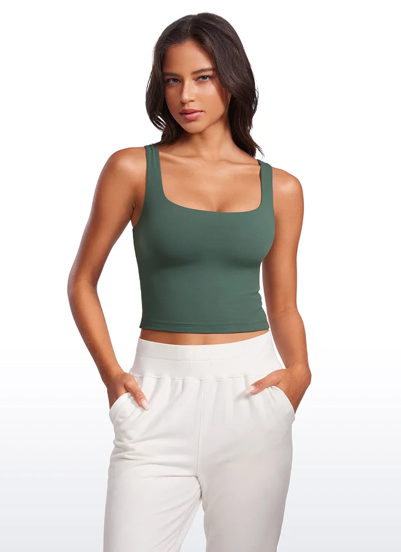 Butterluxe Double Lined Square Neck Tank Tops