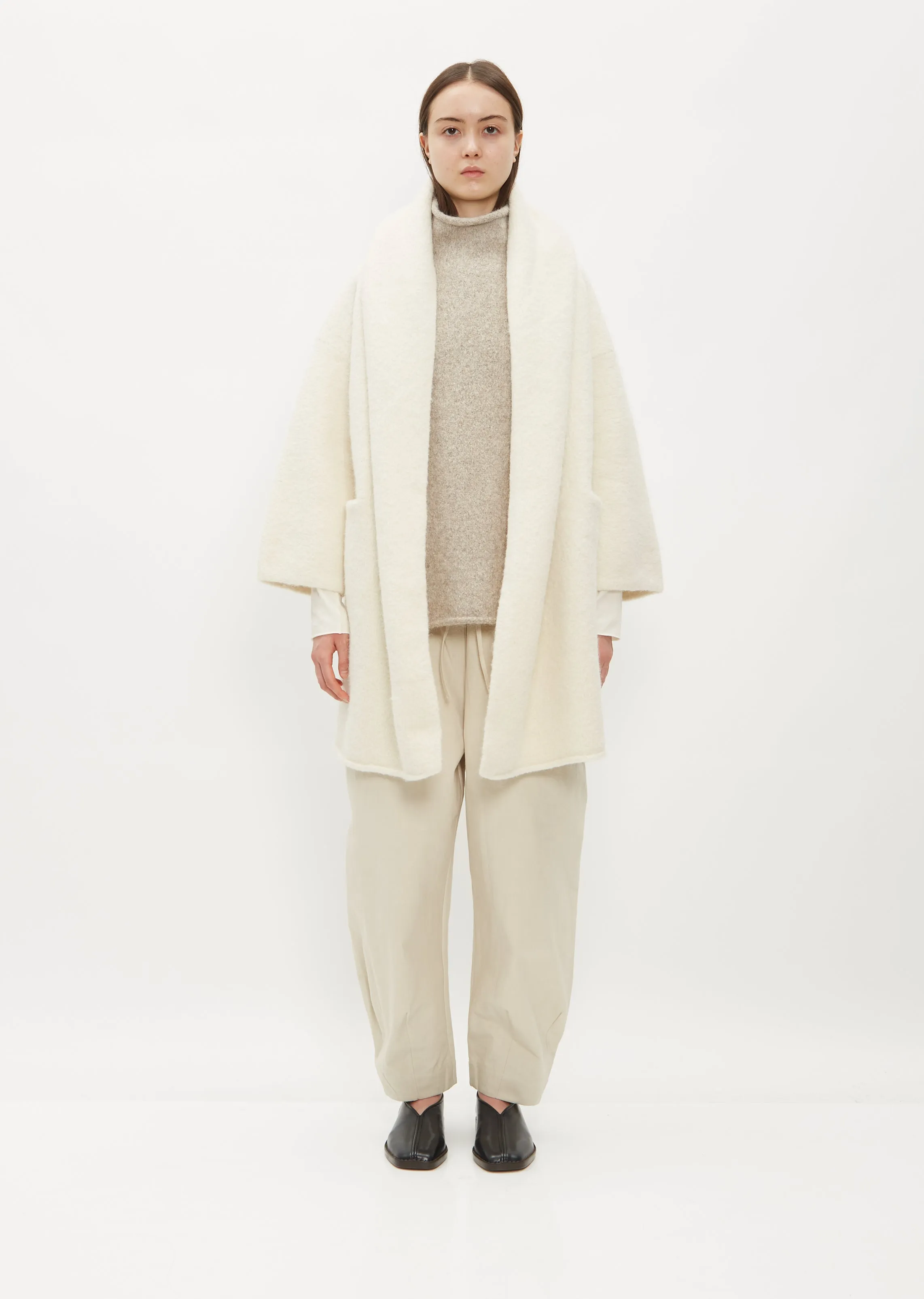 Capote Coat - Raw White