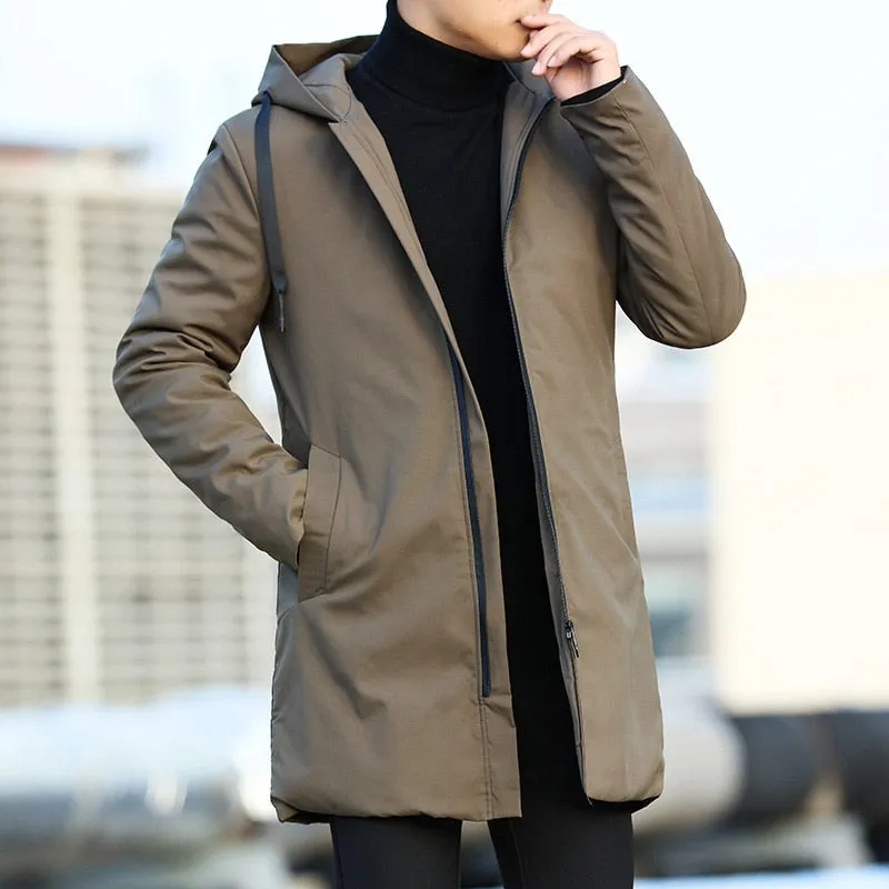 Casual Elegant Style Solid Hooded Coat