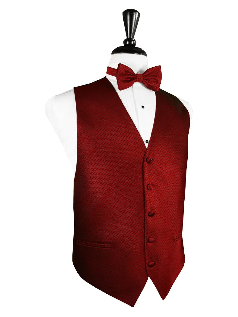 Claret Palermo Tuxedo Vest and Tie Set