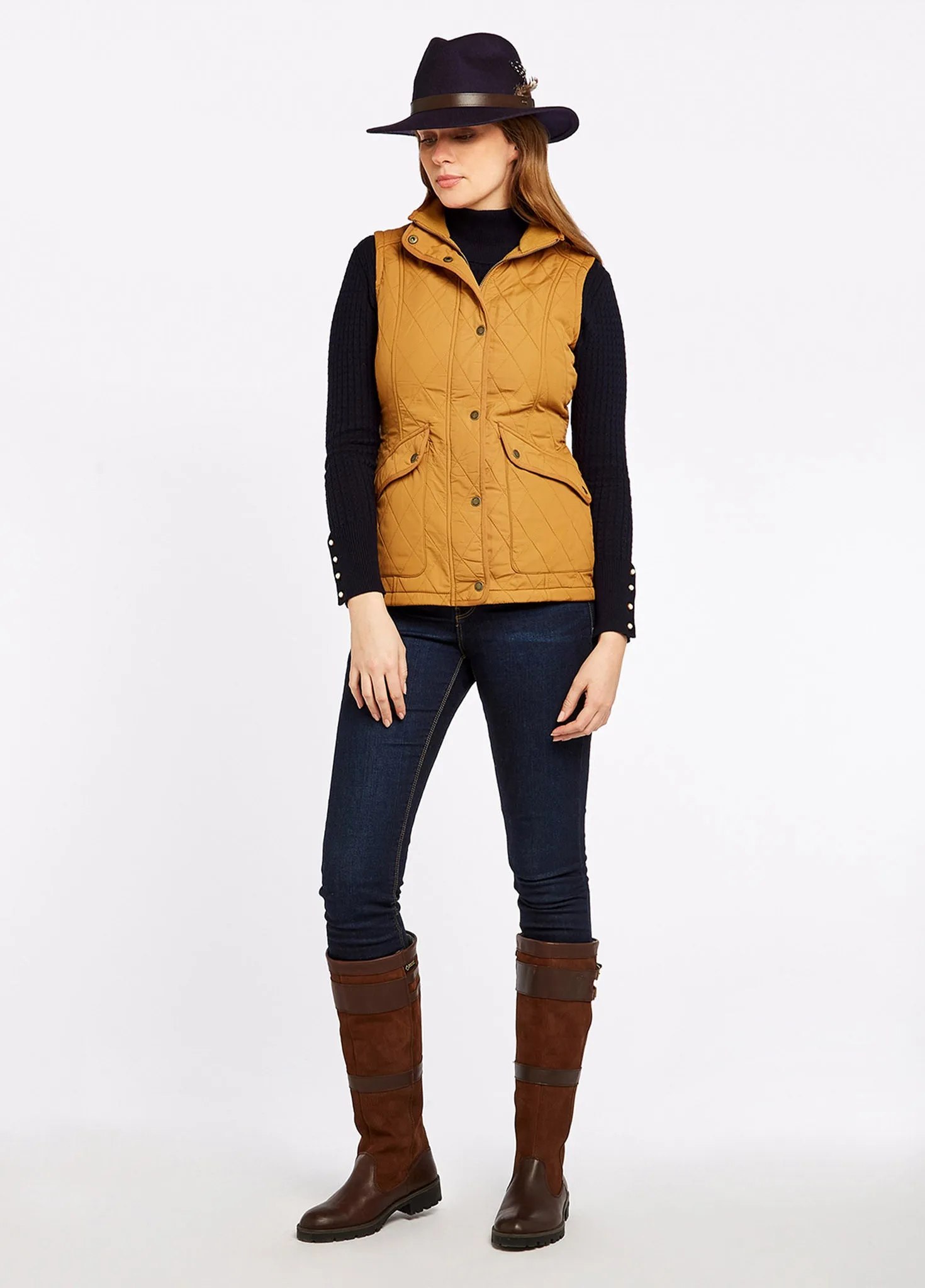 Clonmel Quilted Gilet - Amber