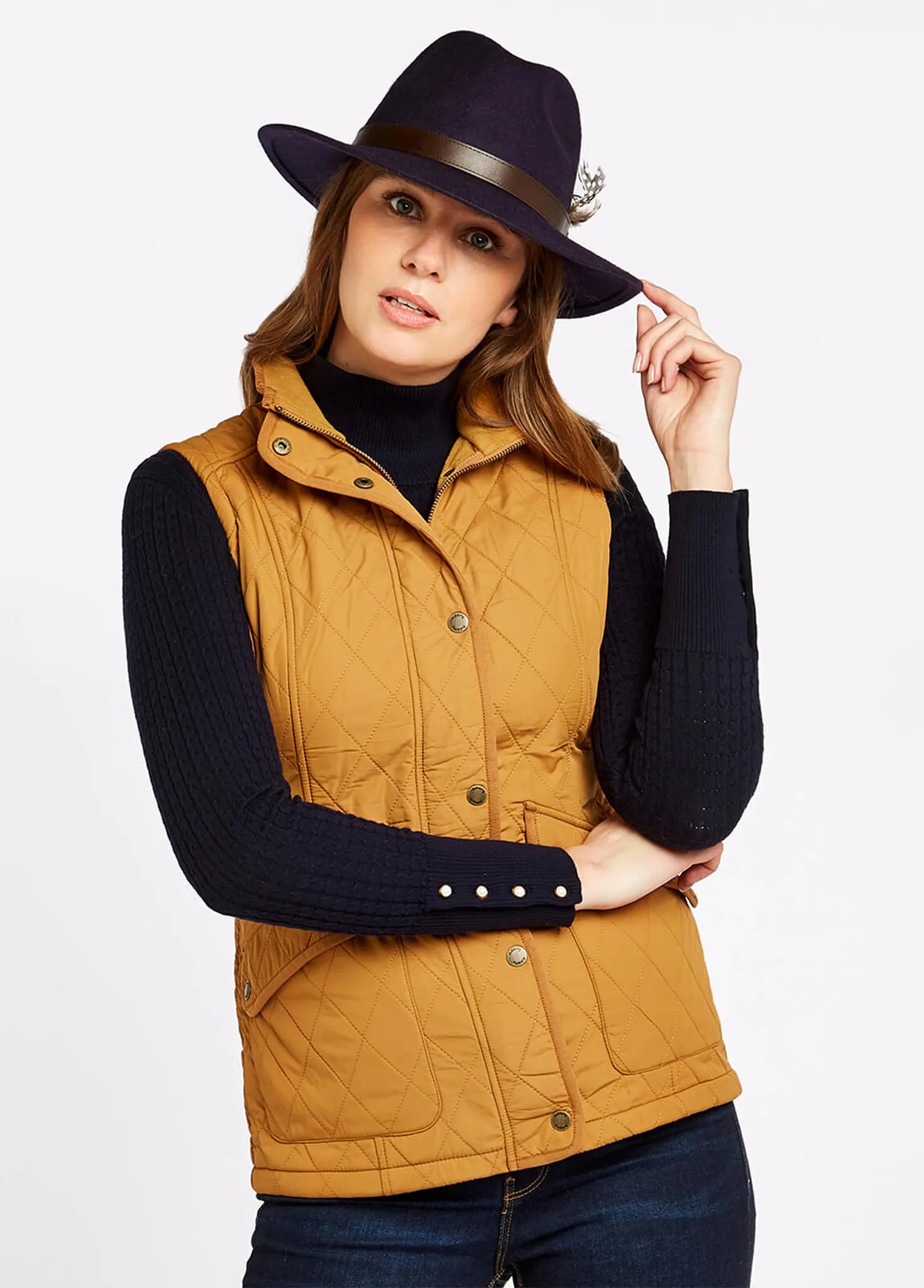 Clonmel Quilted Gilet - Amber