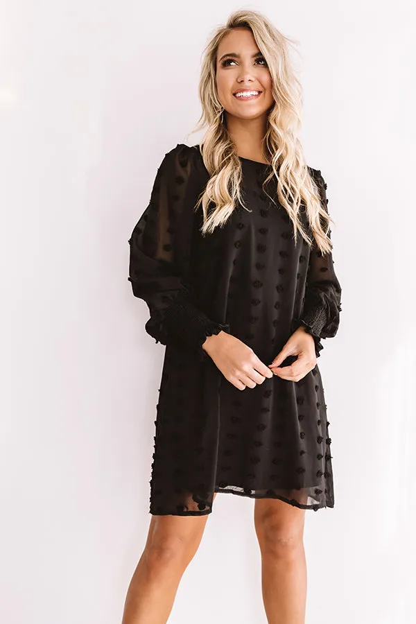 Cocktails And Cuties Shift Dress In Black