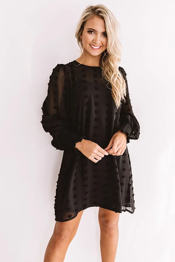 Cocktails And Cuties Shift Dress In Black