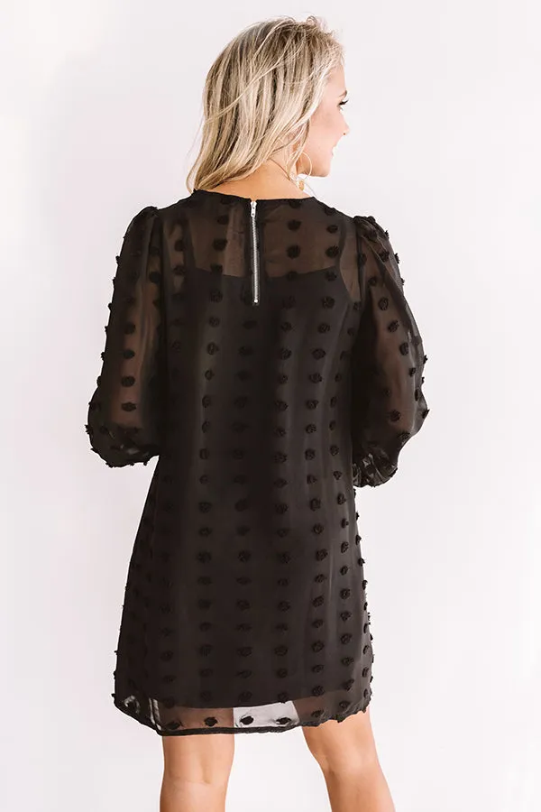 Cocktails And Cuties Shift Dress In Black