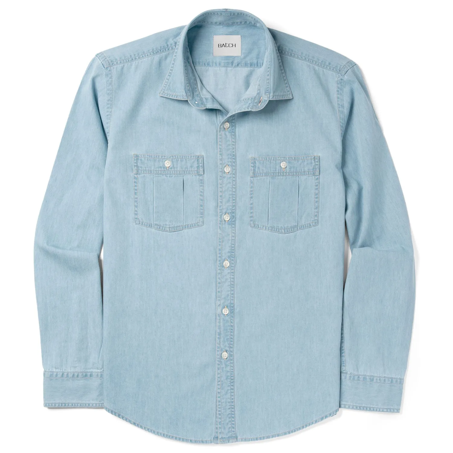 Craftsman Utility Shirt – Light Blue Cotton Denim