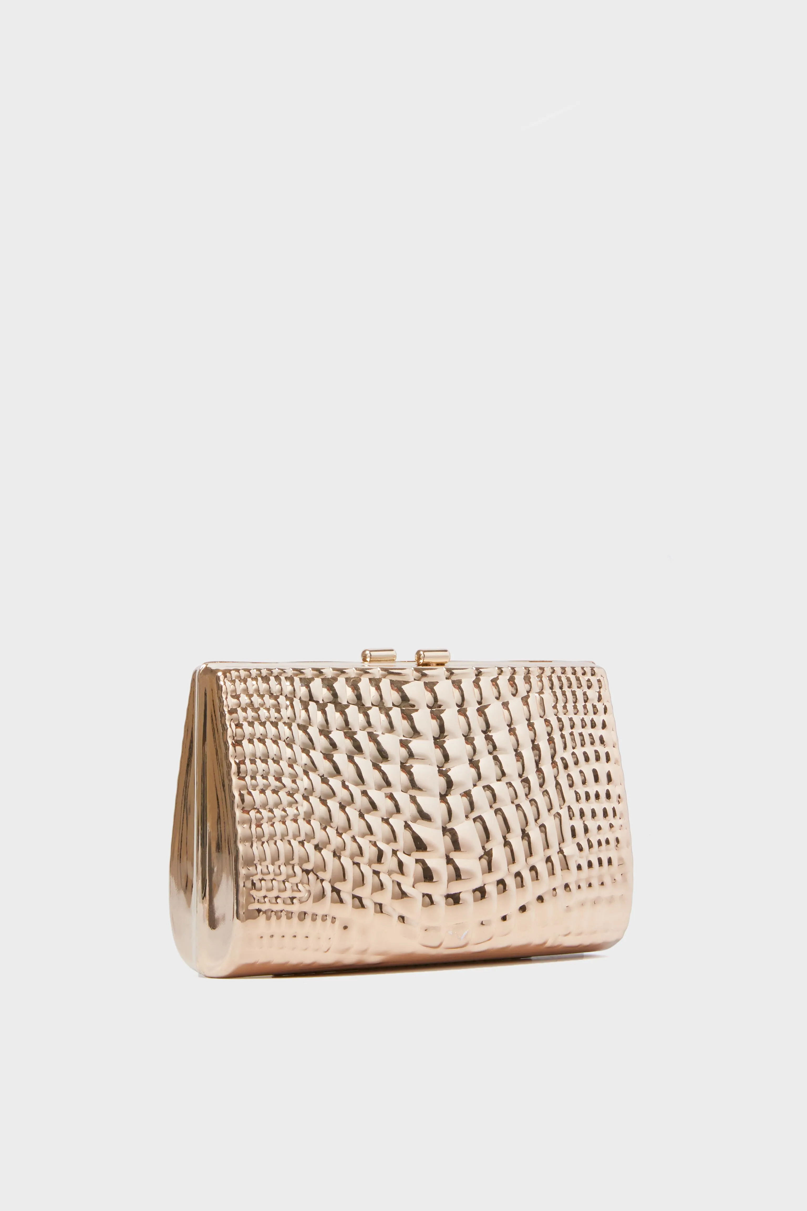 Croc-Effect Gold Coast Clutch