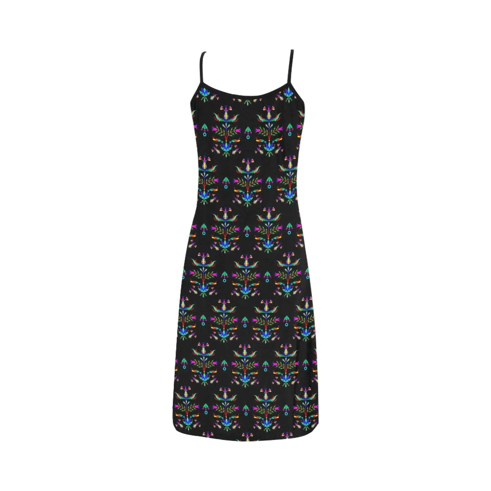 Dakota Damask Black Alcestis Slip Dress