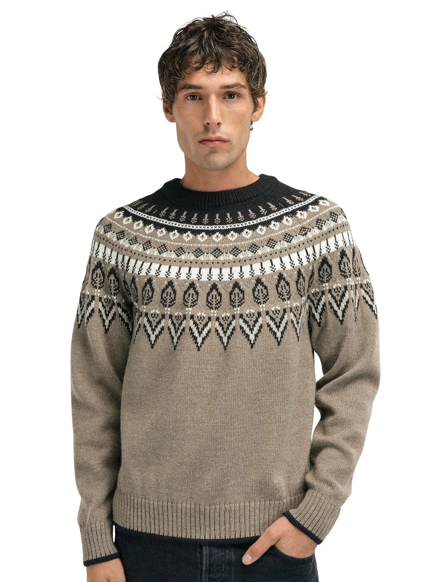 Dale of Norway | Sula Sweater | Men's | Coffee/Sand/Off White