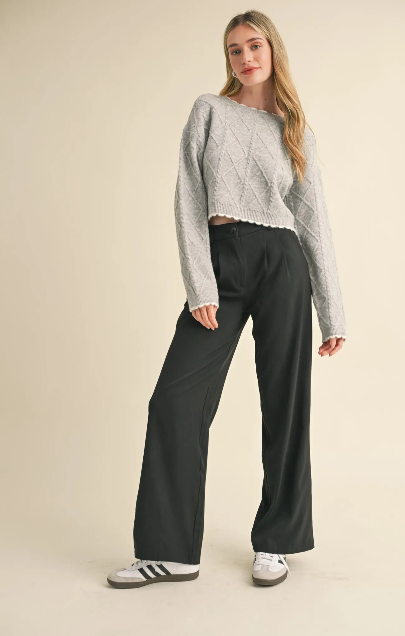 Dania Cable Cropped Sweater