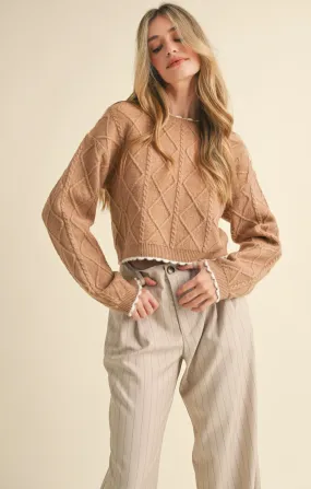 Dania Cable Cropped Sweater