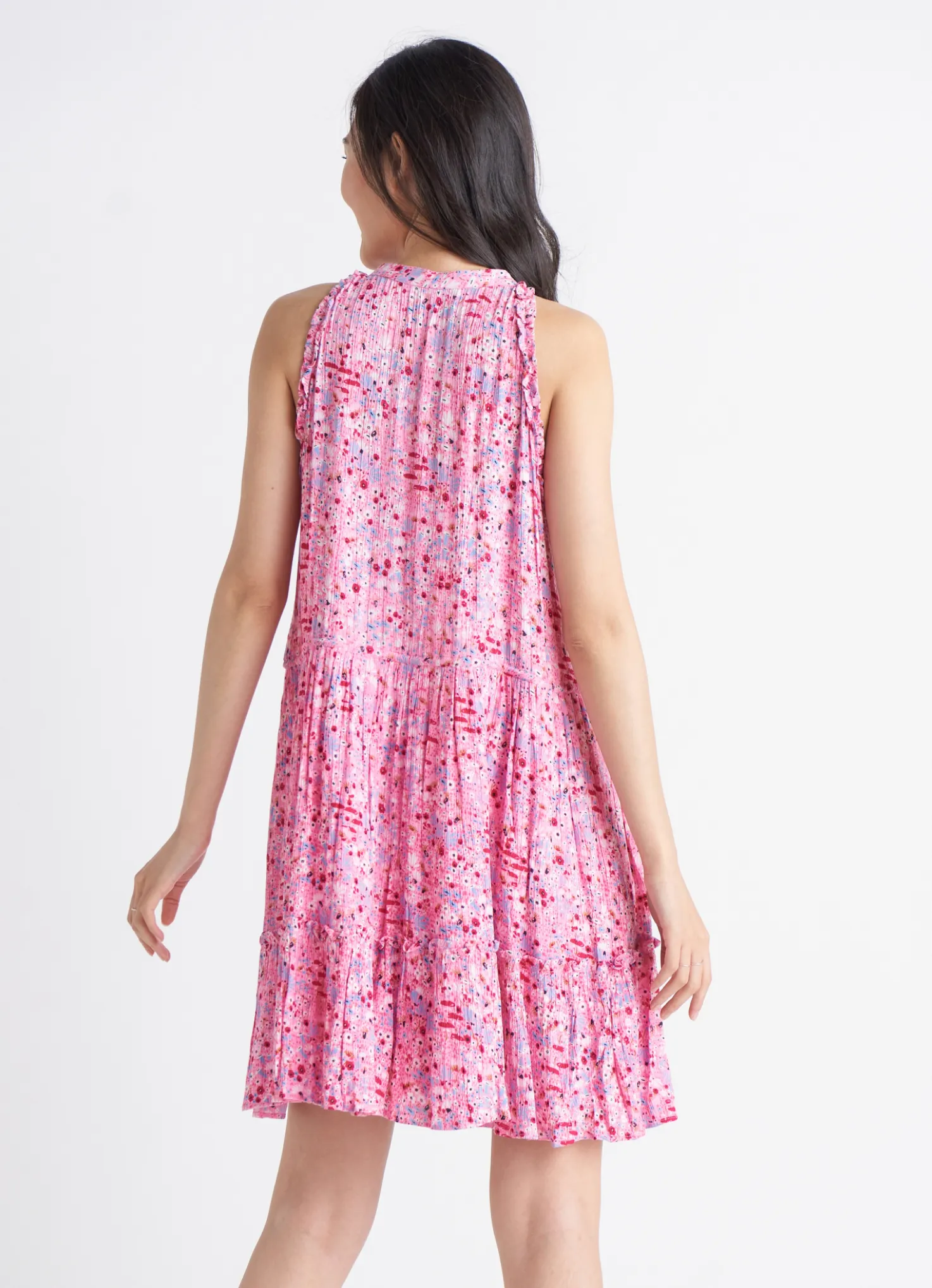 Dex Cherry Blossom Drawstring Mini Dress