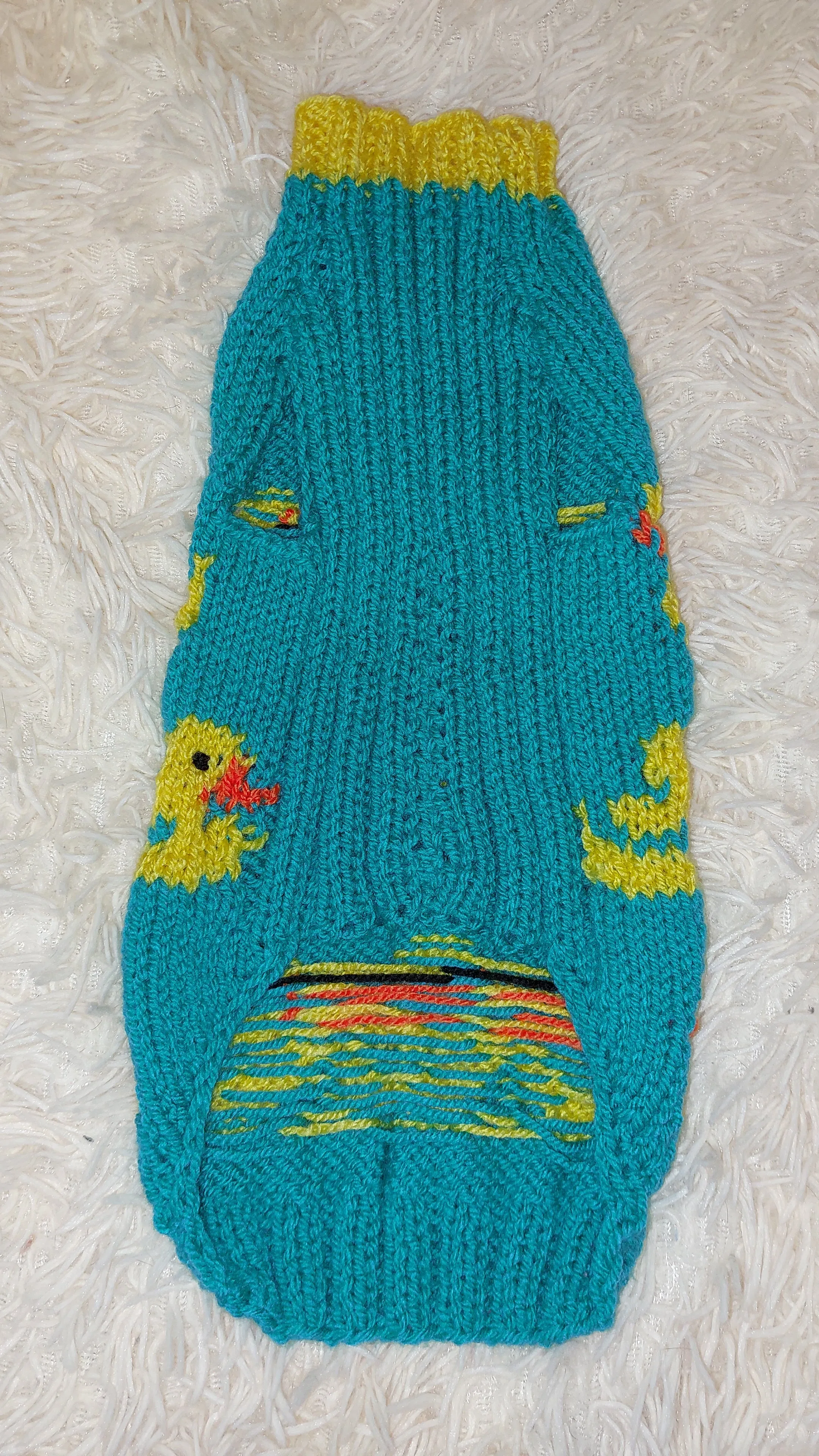 Dog clothes jumper with ducks