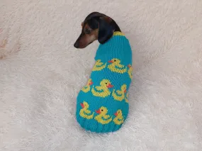 Dog clothes jumper with ducks