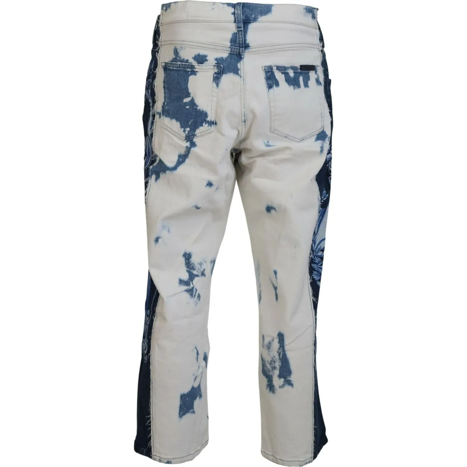 Dolce & Gabbana Elegant Loose Fit Denim Pants with Unique Print