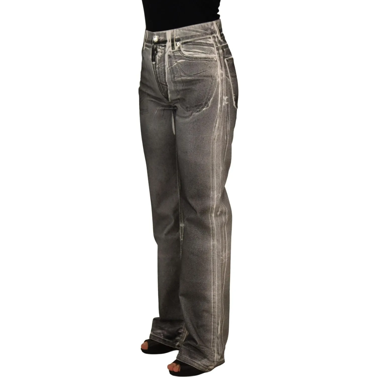 Dolce & Gabbana High Waist Grey Denim Elegance