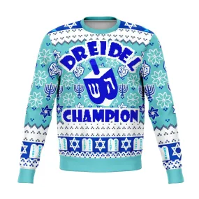 Dreidel Champ Funny Ugly Christmas Sweater