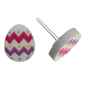 Easter Egg Studs Hypoallergenic Earrings for Sensitive Ears Made with Plastic Posts