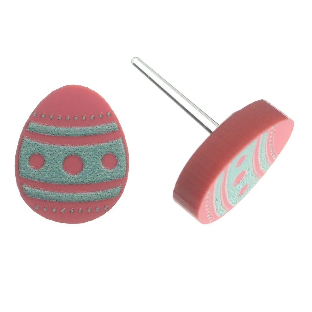 Easter Egg Studs Hypoallergenic Earrings for Sensitive Ears Made with Plastic Posts