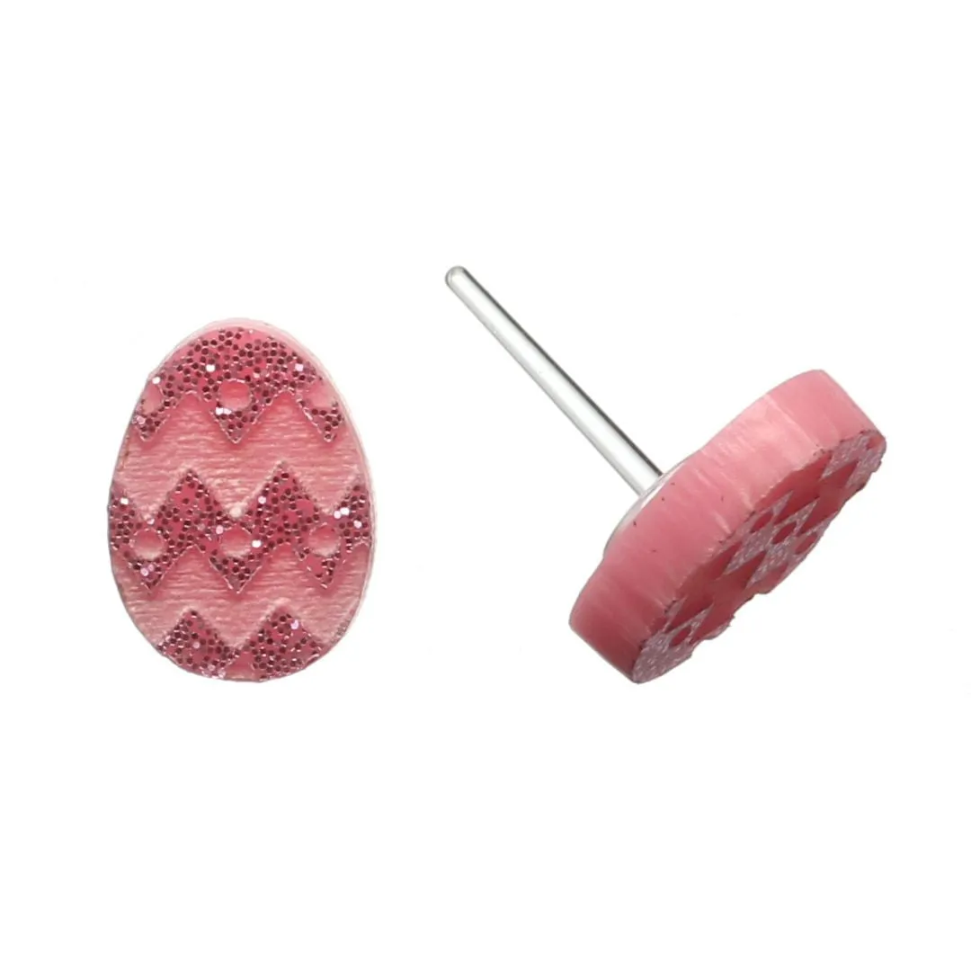 Easter Egg Studs Hypoallergenic Earrings for Sensitive Ears Made with Plastic Posts