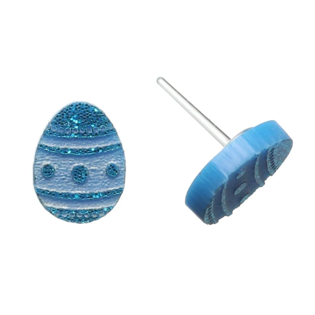 Easter Egg Studs Hypoallergenic Earrings for Sensitive Ears Made with Plastic Posts