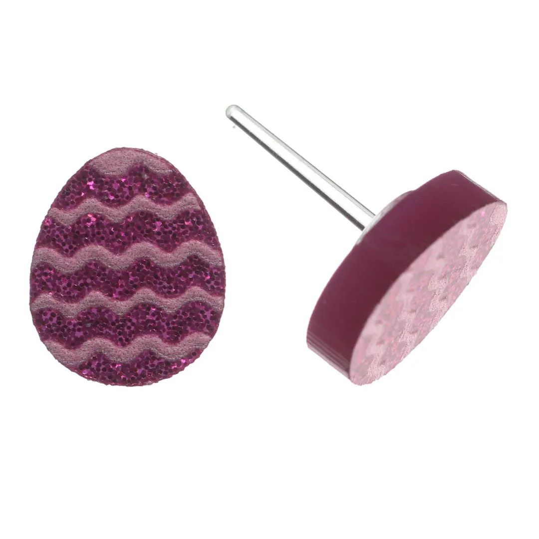 Easter Egg Studs Hypoallergenic Earrings for Sensitive Ears Made with Plastic Posts