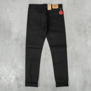 Edwin Slim Taper Kaihara Black x Black Green White Selvage