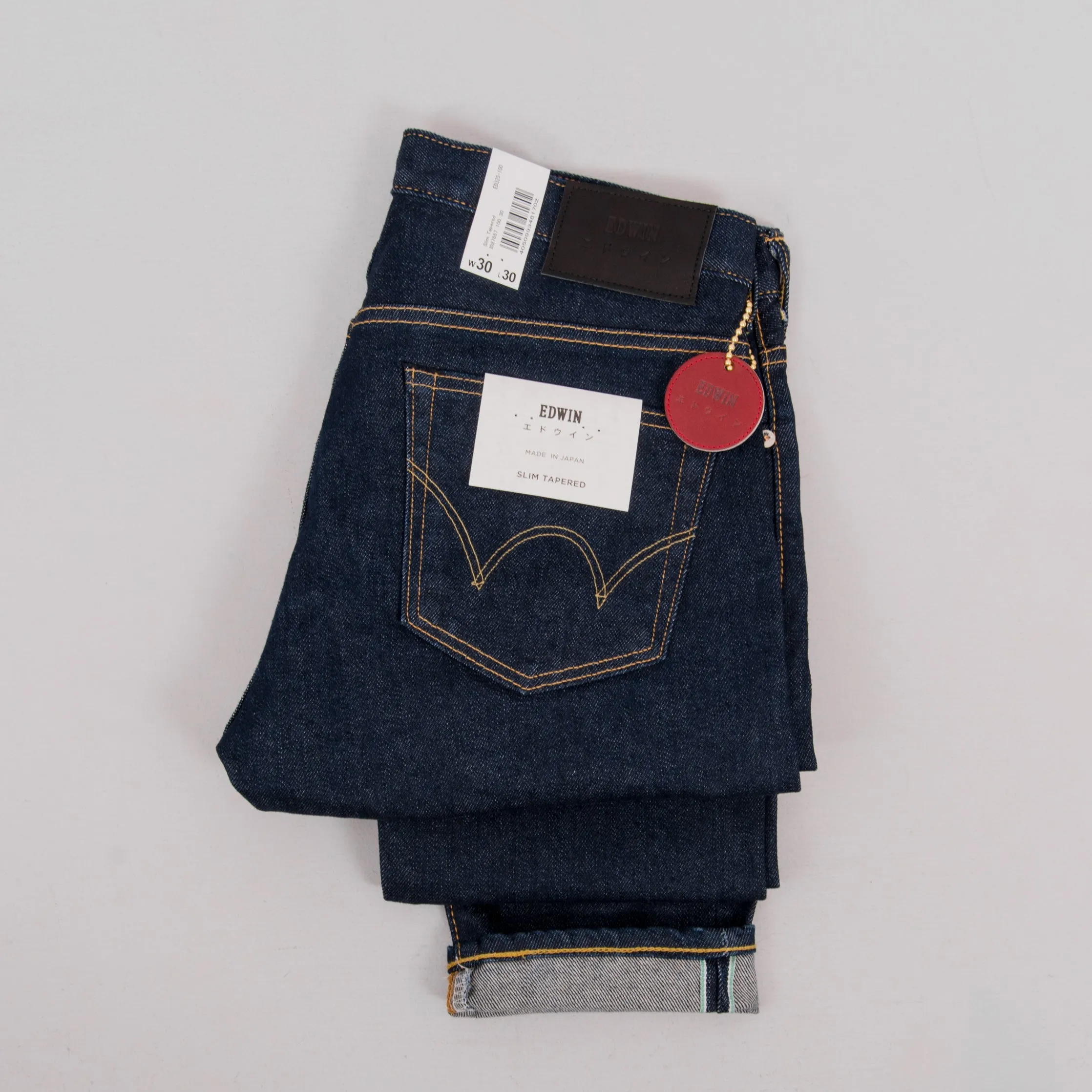 Edwin Slim Tapered Jeans - Kaihara Blue Rinsed Selvage Stretch