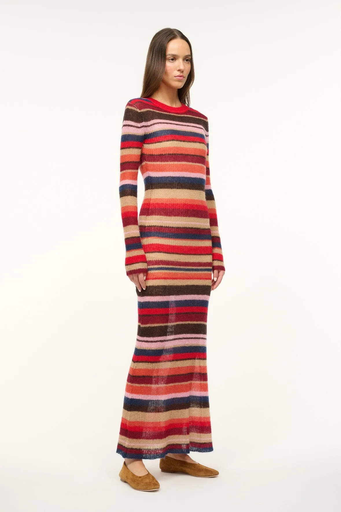 EIZA DRESS | AUTUMNAL FADED STRIPE